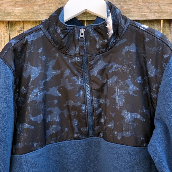 The north face fleece camo half zip jacket for boys - Picture 7 of 7